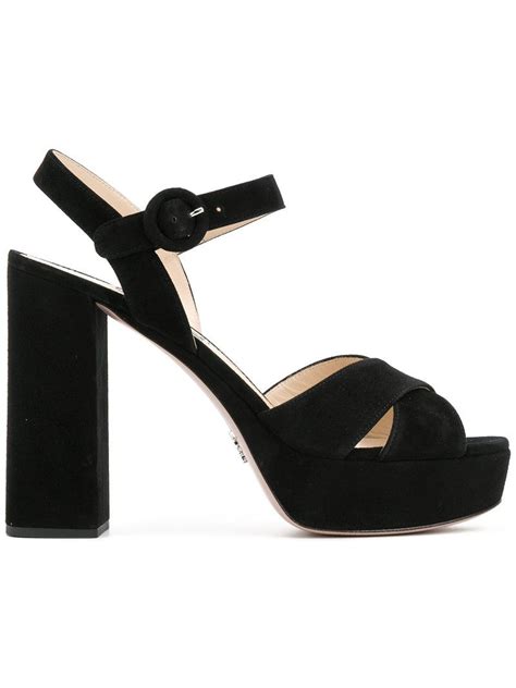 prada sandal high heel thin strap buy|prada chunky heel sandal.